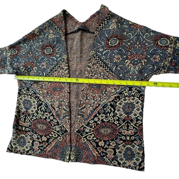 Peruvian Connection Boho Tapestry Kimono Jacket S | 100% Pima Cotton - Picture 5 of 15